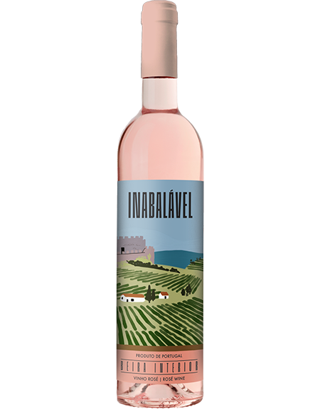 Vinho rosé Inabalável 2024, garrafa de 750ml, região de altitude Portugal.